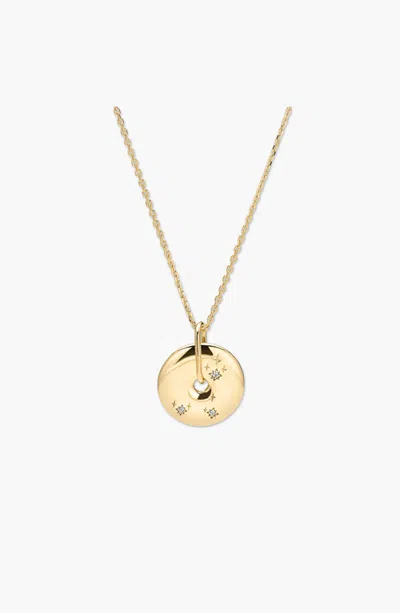 Mejuri Zodiac Pendant Necklace In Gold - Pisces