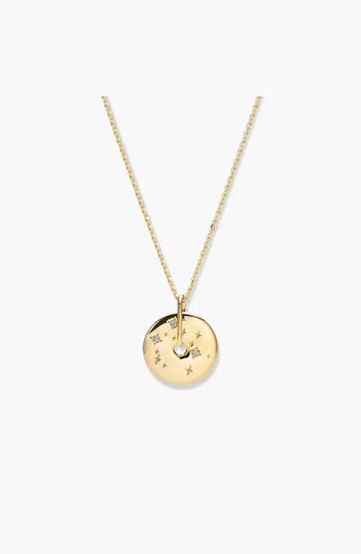 Mejuri Zodiac Pendant Necklace In Gold - Sagittarius