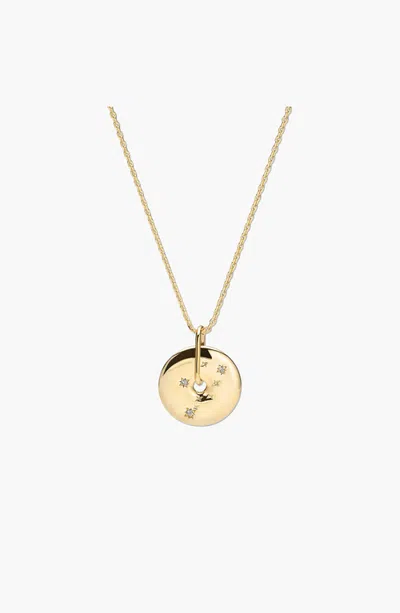 Mejuri Zodiac Pendant Necklace In Gold - Taurus
