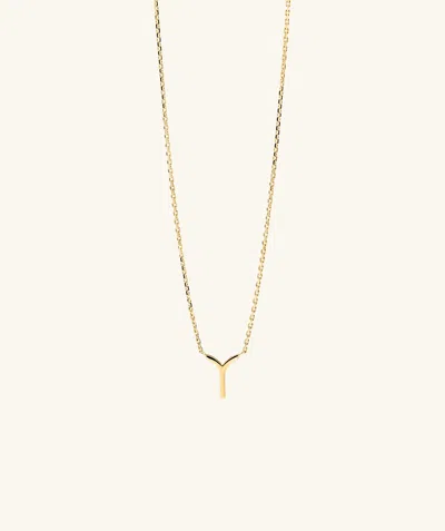 Mejuri Zodiac Sign Necklace Aries In Yellow