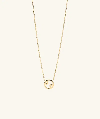 Mejuri Zodiac Sign Necklace Cancer In Yellow
