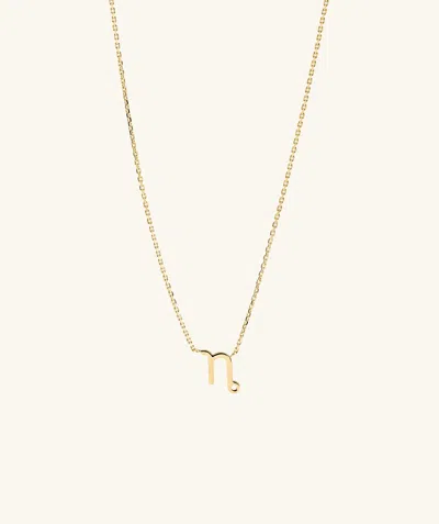 Mejuri Zodiac Sign Necklace Capricorn In Gold