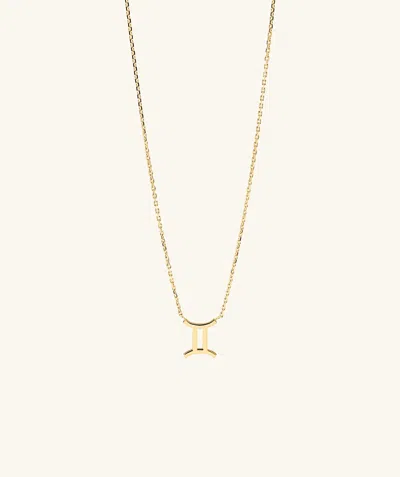 Mejuri Zodiac Sign Necklace Gemini In Yellow