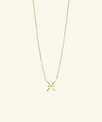 Mejuri Zodiac Sign Necklace Pisces In Gold