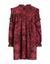 Mekkdes Woman Mini Dress Brick Size M/l Polyester, Elastane In Red