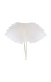 Mel Usine Arras Ruffle Silk Tulle Collar In White