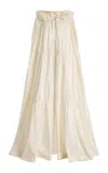 Mel Usine Constance A-line Silk-taffeta Cloak In White