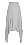 Mel Usine Leonore Asymmetric Chainmail Knit Skirt In Silver
