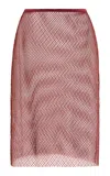 Mel Usine Louise Fishnet Skirt In Red