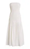 Mel Usine Lucienne A-line Cotton-poplin Dress In White