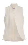 Mel Usine Lucille Cotton-twill Vest In White