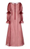 Mel Usine Melisande A-line Silk-organza Dress In Red