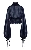 Mel Usine Philippa Jersey Top In Blue