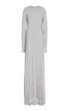 Mel Usine Veronique A-line Chainmail Knit Dres In Silver