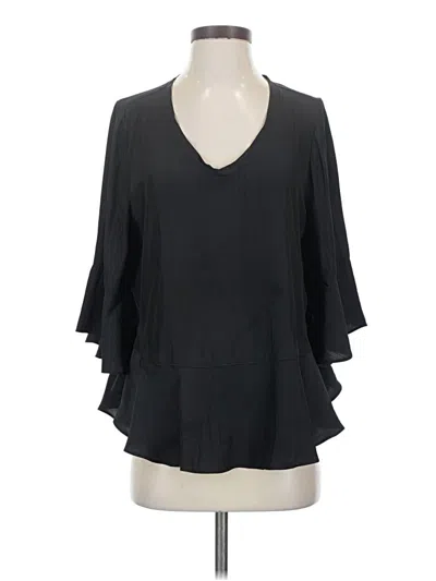 Pre-owned Mela 3/4 Sleeve Blouse In Black
