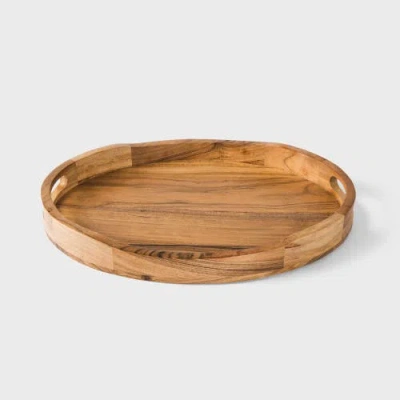 Mela Artisans Acacia Wood Oval Serving Tray In Brown