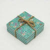Mela Artisans Aqua Flora Coasters In Blue