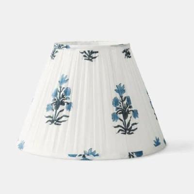 Mela Artisans Azure Blossom Lamp Shade In White