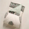 Mela Artisans Blockprinted Reversible Quilt In Multi