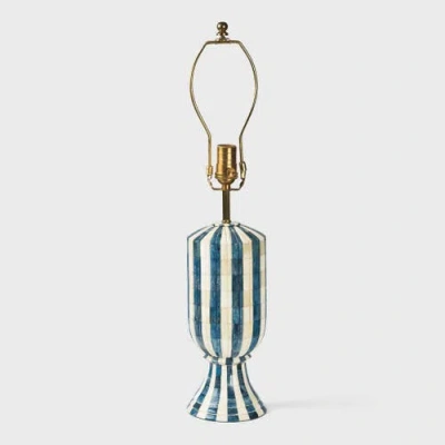 Mela Artisans Eterna Bone Inlay Lamp In Blue