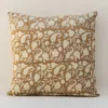 Mela Artisans Floral Blockprint Pillow In Brown