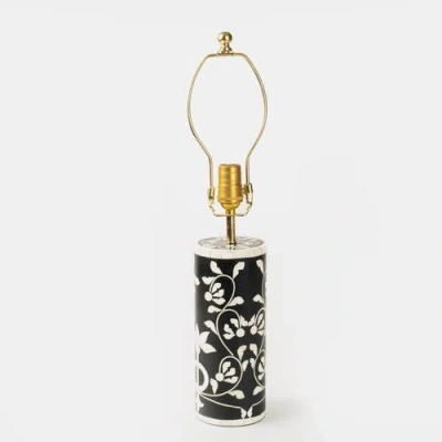 Mela Artisans Floral Vines Table Lamp In Black