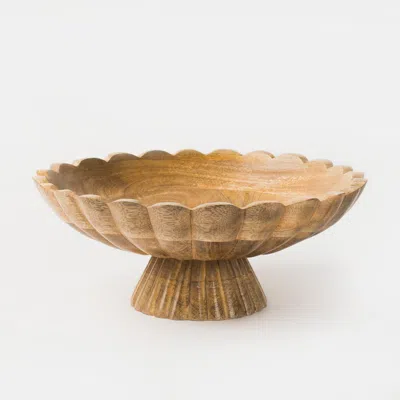 Mela Artisans Fluted Pedestal Bowl