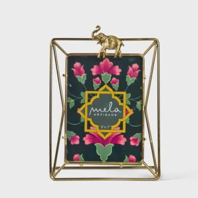 Mela Artisans Gilded Elephant Frame In Gold