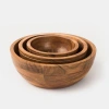 Mela Artisans Grava Acacia Wood Bowls