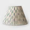 Mela Artisans Ikat Blue Pleated Lampshade In Beige