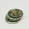 Mela Artisans Jungle Bloom Coasters In Green
