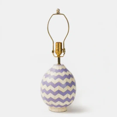 Mela Artisans Lilac Herringbone Table Lamp In Purple