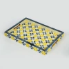 Mela Artisans Marigold Mosaic Bone Inlay Tray In Yellow