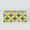 Mela Artisans Marigold Mosaic Inlay Box In Gold
