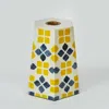 Mela Artisans Marigold Mosaic Inlay Candleholder In Yellow
