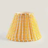 Mela Artisans Meadow Striped Handblocked Lampshade In Yellow