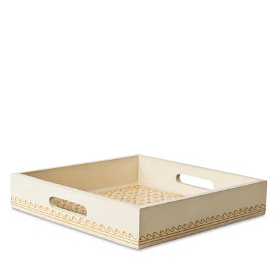 Mela Artisans Mehndi Collection Tray, Small In Yellow