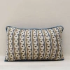 Mela Artisans Nazar Blockprint Pillow In Blue