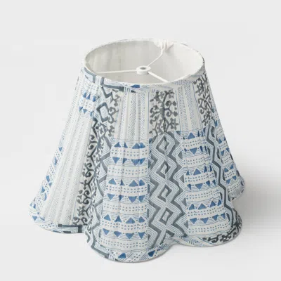 Mela Artisans Palewave Pattern Lamp Shades In White