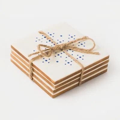 Mela Artisans Perfora Coasters In Brown