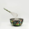 Mela Artisans Rainforest Bloom Bowl & Whisk Set In Multi