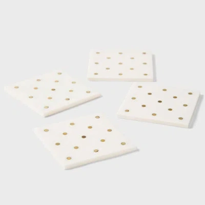 Mela Artisans Sitara Coasters In Gold