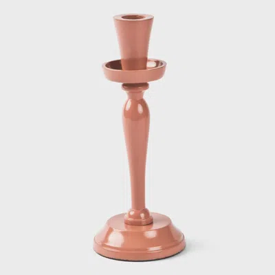 Mela Artisans Solene Candlesticks In Brown
