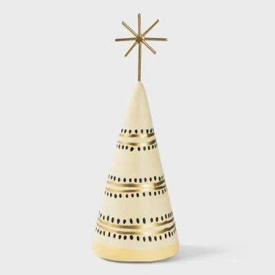 Mela Artisans Star-topped Christmas Tree Figurine In Gold