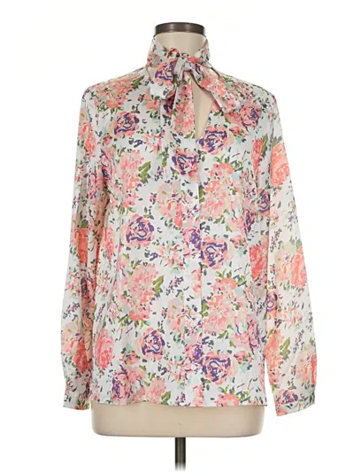 Pre-owned Mela Long Sleeve Blouse In Pink