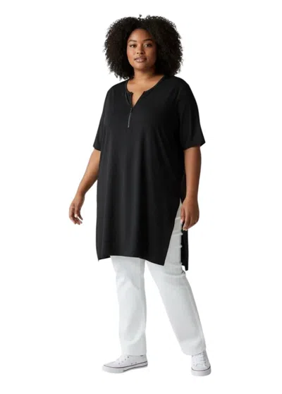 Mela Purdie Half Zip Tunic In Black