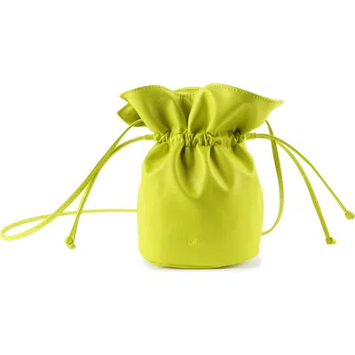 Mela Vegan Leather Bucket Bag In Yellow