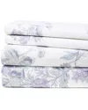 Melange 200tc Percale Jardin De Rose Sheet Set In White