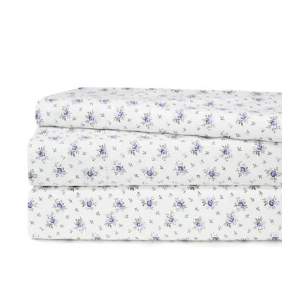 Melange Beford Lane 200 Thread Count Floral 100% Cotton Percale Sheet Set In Multi