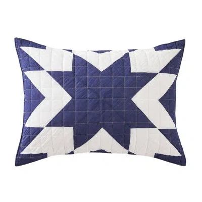 Melange Blue Star Queen Quilt Set (3pc)